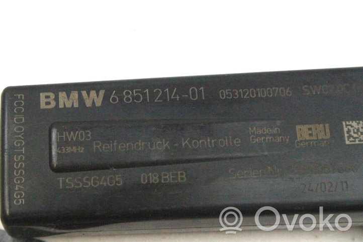 BMW X3 F25 Sterownik / Moduł kontroli ciśnienia w oponach 6851214