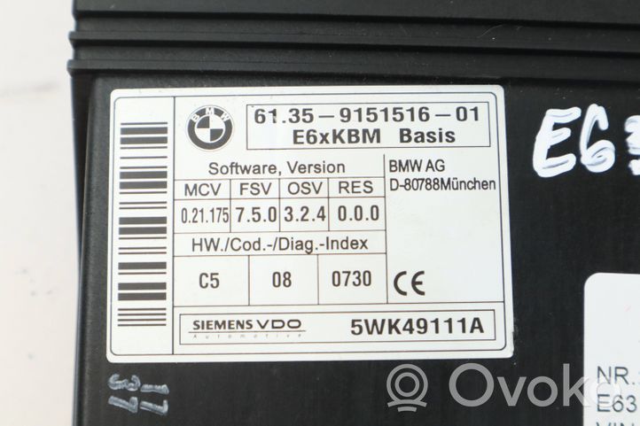 BMW M6 Module confort 9151516