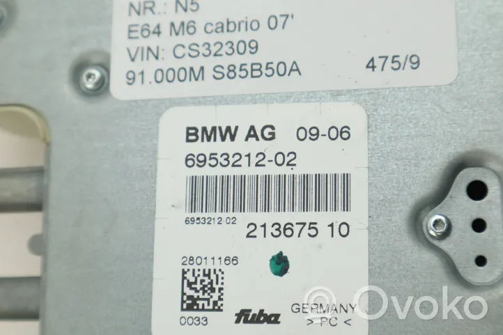 BMW 6 E63 E64 Sähkötoimisen ikkunan ohjauskytkin 6953212