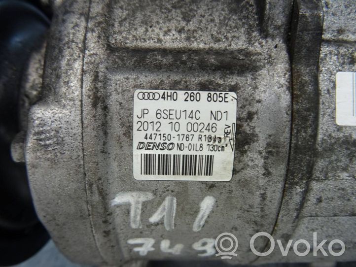 Audi A8 S8 D4 4H Oro kondicionieriaus kompresorius (siurblys) 4H0260805E