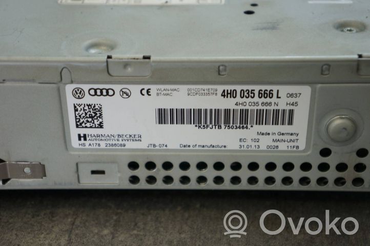 Skoda Yeti (5L) Radio/CD/DVD/GPS head unit 4H0035666L