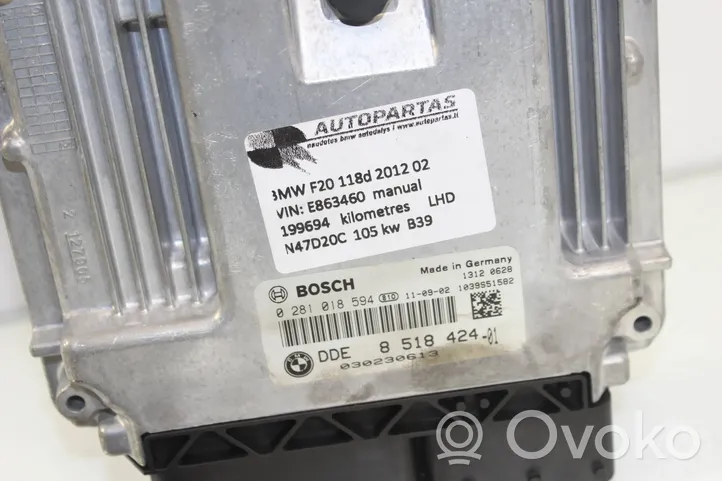 BMW 1 F20 F21 Calculateur moteur ECU 8518424