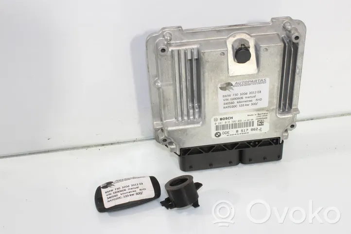 BMW 3 F30 F35 F31 Kit centralina motore ECU e serratura 8517862