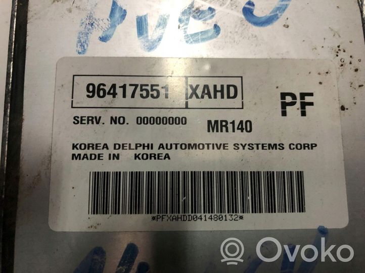 Chevrolet Kalos Calculateur moteur ECU 96417551