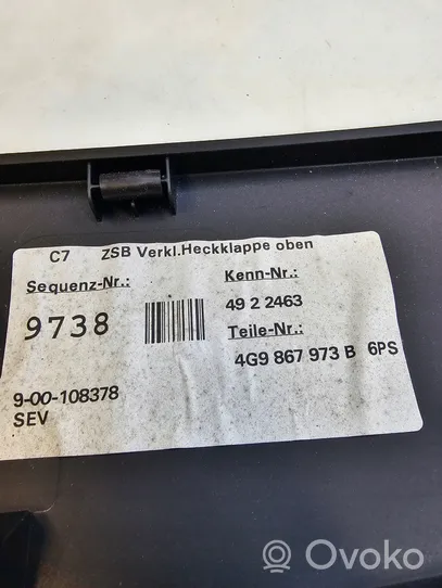 Audi A6 S6 C7 4G Takaluukun/tavaratilan ylempi verhoilu 4G9867973B