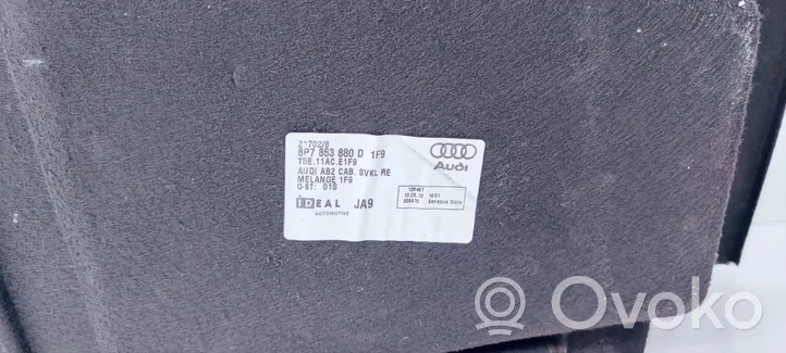 Audi A3 S3 8P Apatinis, bagažinės šono, apdailos skydas 8P7863880D
