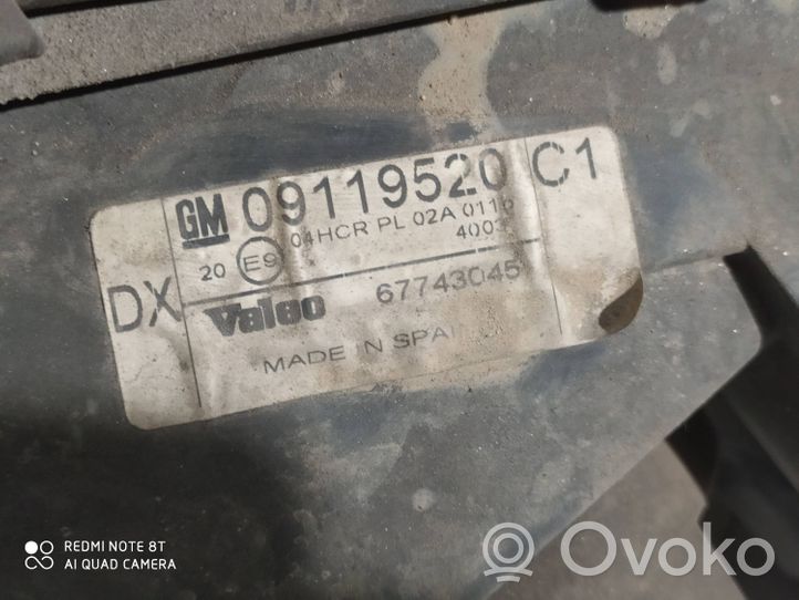 Opel Vectra B Etu-/Ajovalo 09119520