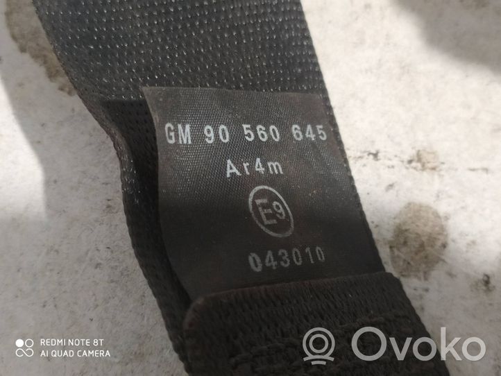 Opel Astra G Takaistuimen turvavyö 90560645