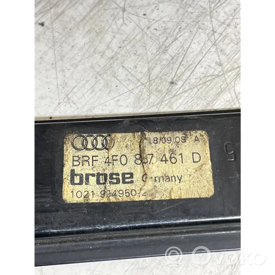 Audi A6 S6 C6 4F Mécanisme de lève-vitre avant sans moteur 4F0837461D