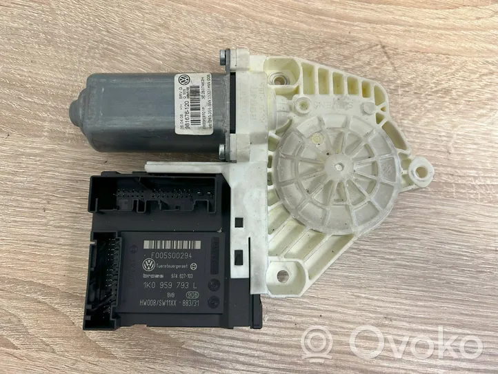 Volkswagen PASSAT B6 Silniczek podnośnika szyby drzwi przednich 1K0959793L