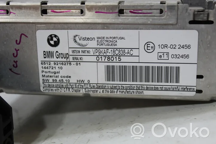 BMW X1 E84 Unità principale autoradio/CD/DVD/GPS 9216275