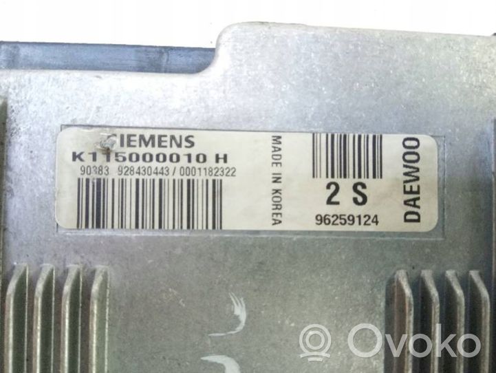 Daewoo Matiz Calculateur moteur ECU K115000010H