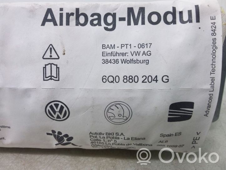 Volkswagen Polo IV 9N3 Poduszka powietrzna Airbag pasażera 6Q0880204G