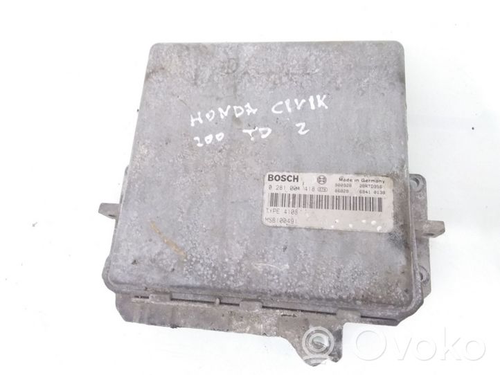 Honda Civic Calculateur moteur ECU 0281001418