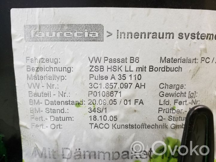 Volkswagen PASSAT B6 Hansikaslokerosarja 3C1857097AH