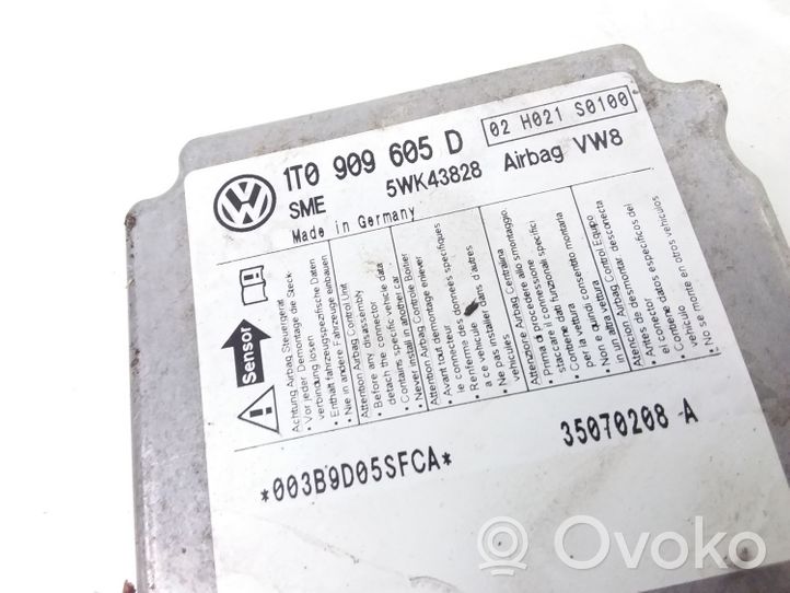 Volkswagen Touran I Module de contrôle airbag 1T0909605D