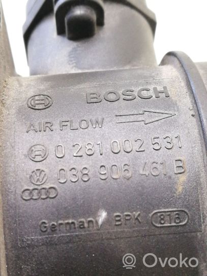 Audi A3 S3 A3 Sportback 8P Mass air flow meter 0281002531