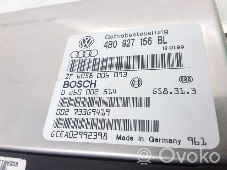 Audi A6 S6 C5 4B Centralina/modulo scatola del cambio 4B0927156BL