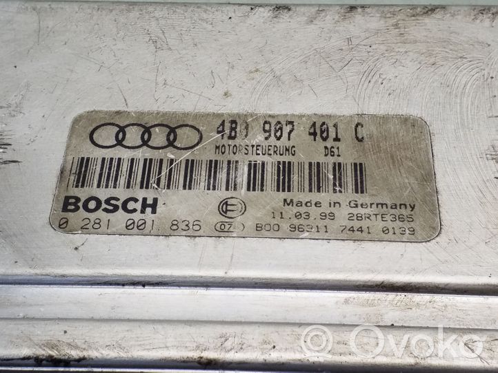Audi A6 S6 C5 4B Calculateur moteur ECU 4B0907401C
