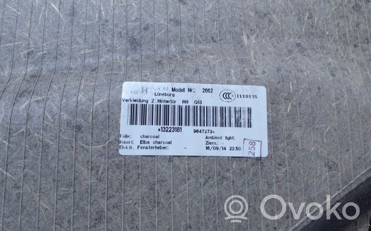 Opel Zafira B Takaoven verhoilu 9647273