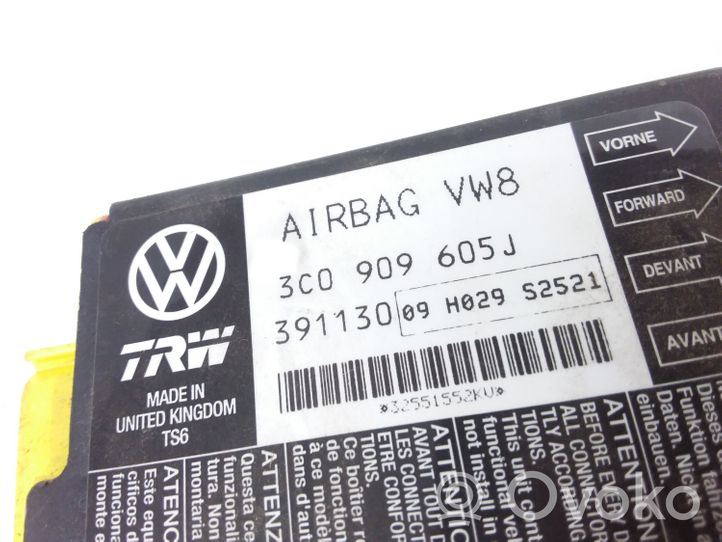 Volkswagen PASSAT B6 Turvatyynyn ohjainlaite/moduuli 3C0909605J