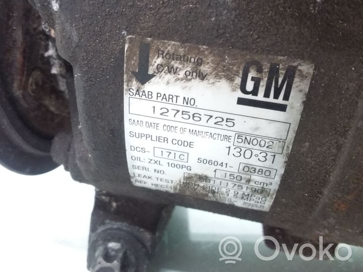 Saab 9-5 Air conditioning (A/C) compressor (pump) 12756725