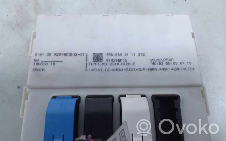 BMW 1 F20 F21 Módulo de fusible 9281830