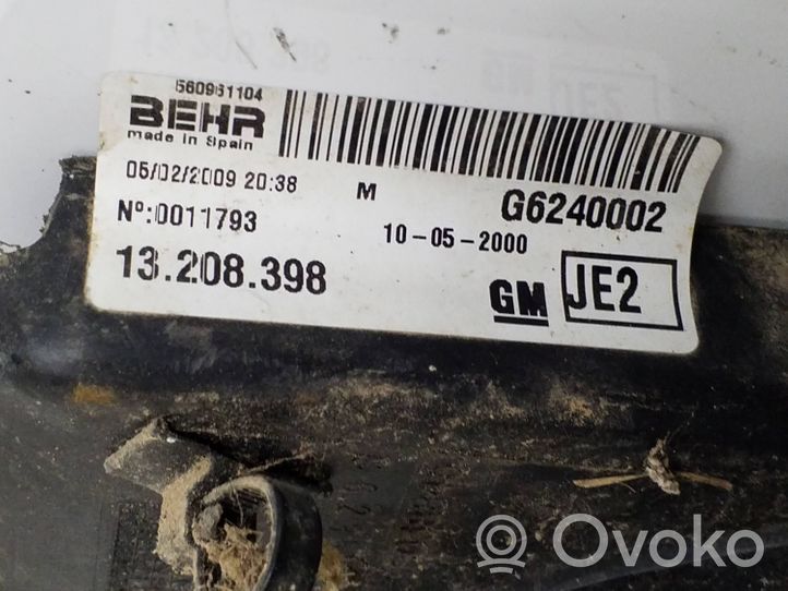 Opel Corsa C Elektrinis radiatorių ventiliatorius 13208398