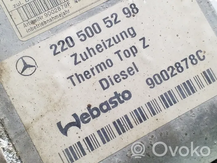 Mercedes-Benz S W220 Auxiliary pre-heater (Webasto) 2205005298