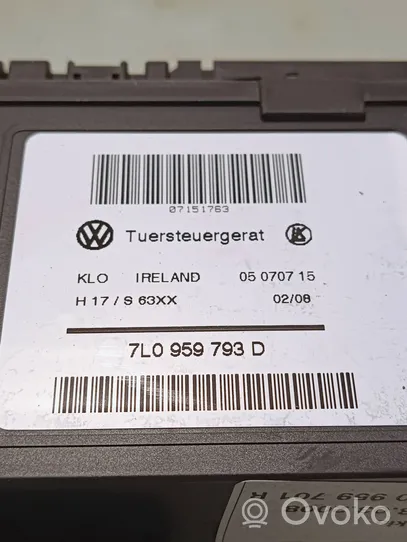 Volkswagen Touareg I Silniczek podnośnika szyby drzwi przednich 7L0959793D