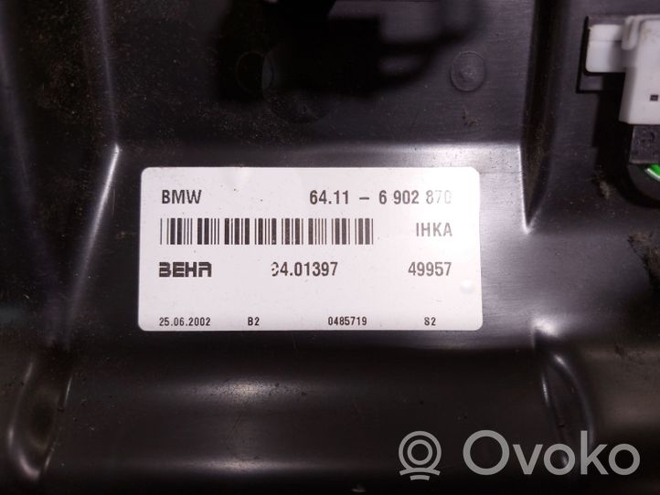 BMW 3 E46 Pulseur d'air habitacle 64116902870