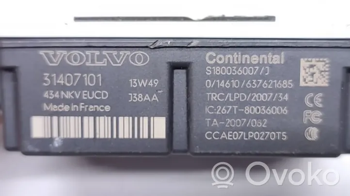 Volvo S80 Oven keskuslukituksen ohjausyksikön moduuli 31407101