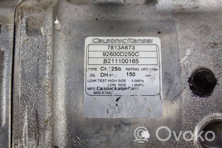 Mitsubishi L200 Ilmastointilaitteen kompressorin pumppu (A/C) 7813A673