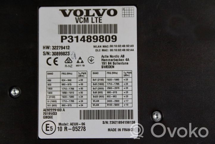 Volvo V60 Kameran ohjainlaite/moduuli 31489809