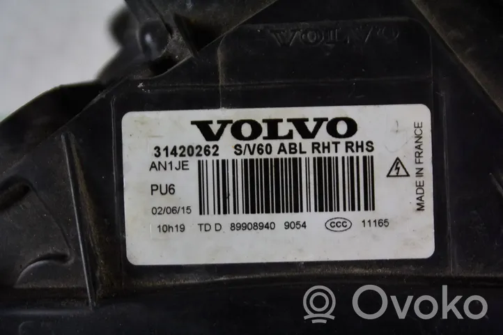 Volvo S60 Faro/fanale 31420262