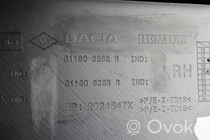 Dacia Duster II Zaślepka / Osłona haka holowniczego przednia 511803252R