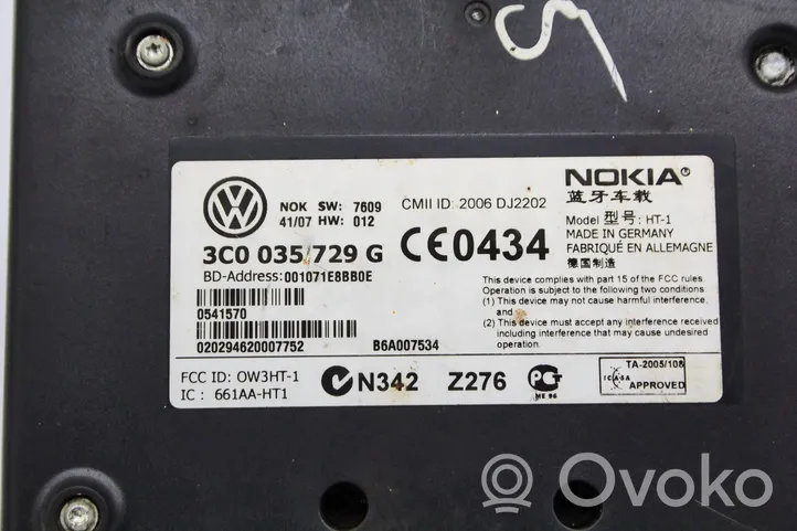 Volkswagen Golf V Centralina/modulo bluetooth 3c0035729g