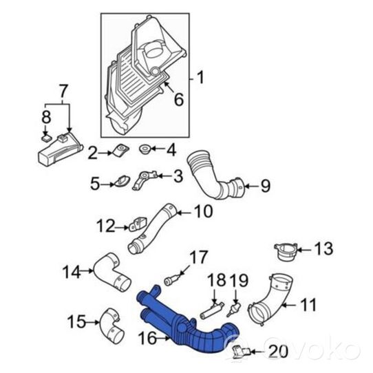 BMW X3 G01 Mass air flow meter 13718054842