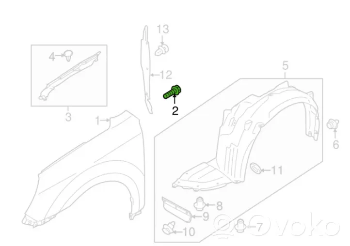 Subaru Outback Lokasuojan päätylista 904740011