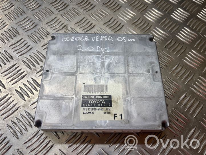 Toyota Corolla Verso E121 Calculateur moteur ECU 896610F010