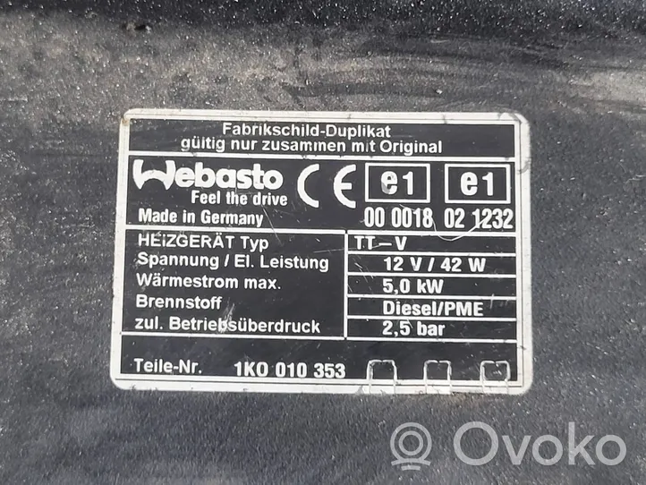 Volkswagen Touran I Radiatorių panelė (televizorius) 1T0805588