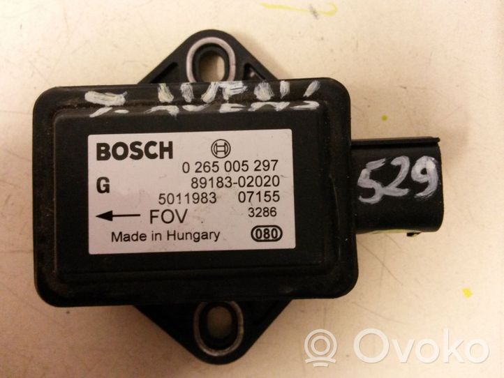 Toyota Avensis T250 Sensore di imbardata accelerazione ESP 8918302020