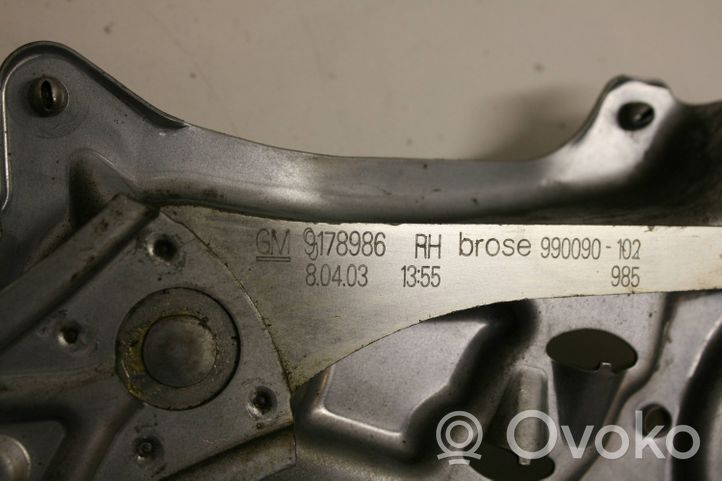 Opel Signum Regulador con motor de la ventanilla de la puerta corredera 9178986