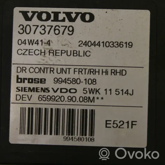 Volvo V50 Regulador con motor de la ventanilla de la puerta corredera 30737679