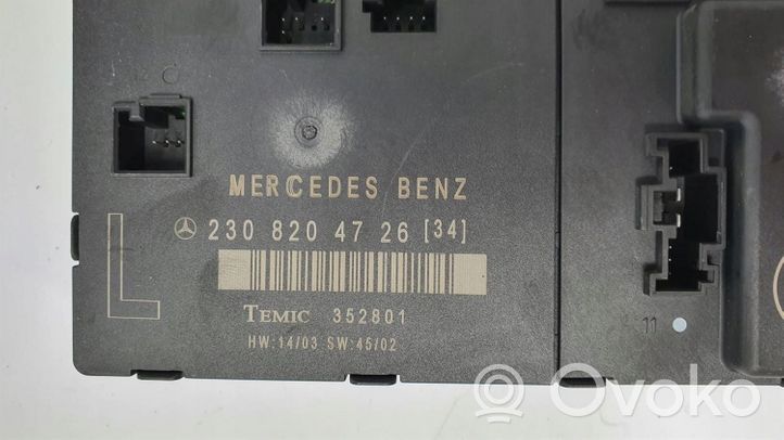 Mercedes-Benz SL R230 Durų elektronikos valdymo blokas A2308204726 DRZWI