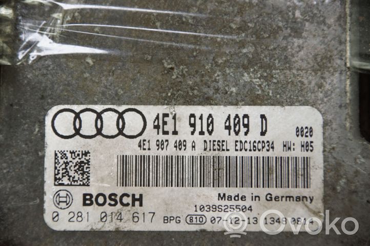 Audi A8 S8 D3 4E Unité de commande, module ECU de moteur 4E1910409D