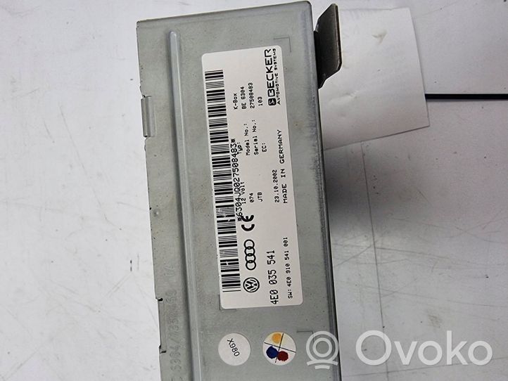 Audi A8 S8 D3 4E Cadre, panneau d'unité radio / GPS 4E0035541 RADIA