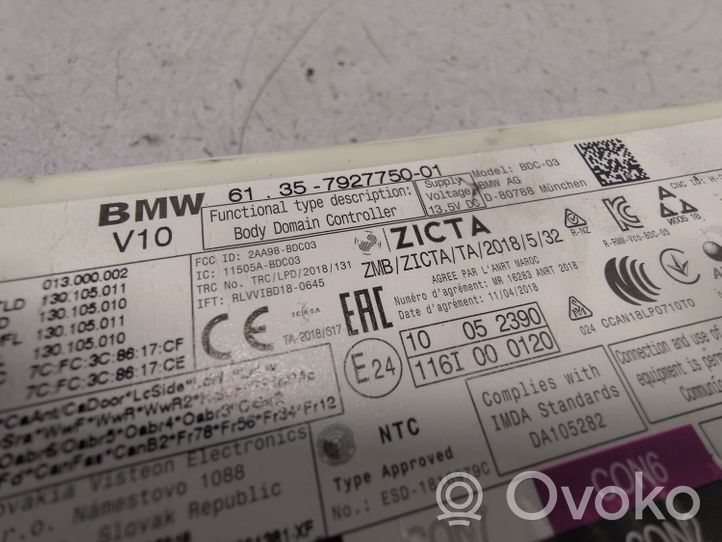 BMW 3 G20 G21 Module de contrôle carrosserie centrale 61357927750