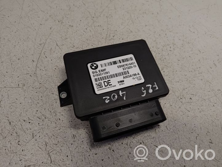 BMW X3 F25 Module de commande de frein à main 6878144