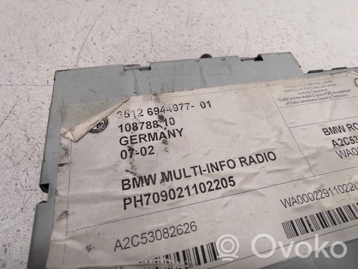 BMW 3 E46 Unité principale radio / CD / DVD / GPS 65126944977
